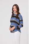 ELLA TOP - blue strip